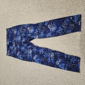 Offline By Aerie Leggings Real Me Xtra 7/8 Blue Floral Women’s Size XL